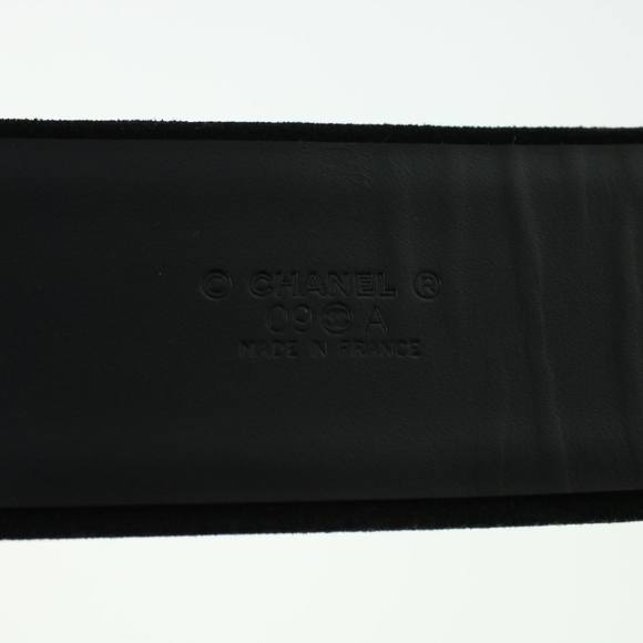 CHANEL Belt Suede 39.4"" Black CC Auth bs5130 - Picture 11 of 11